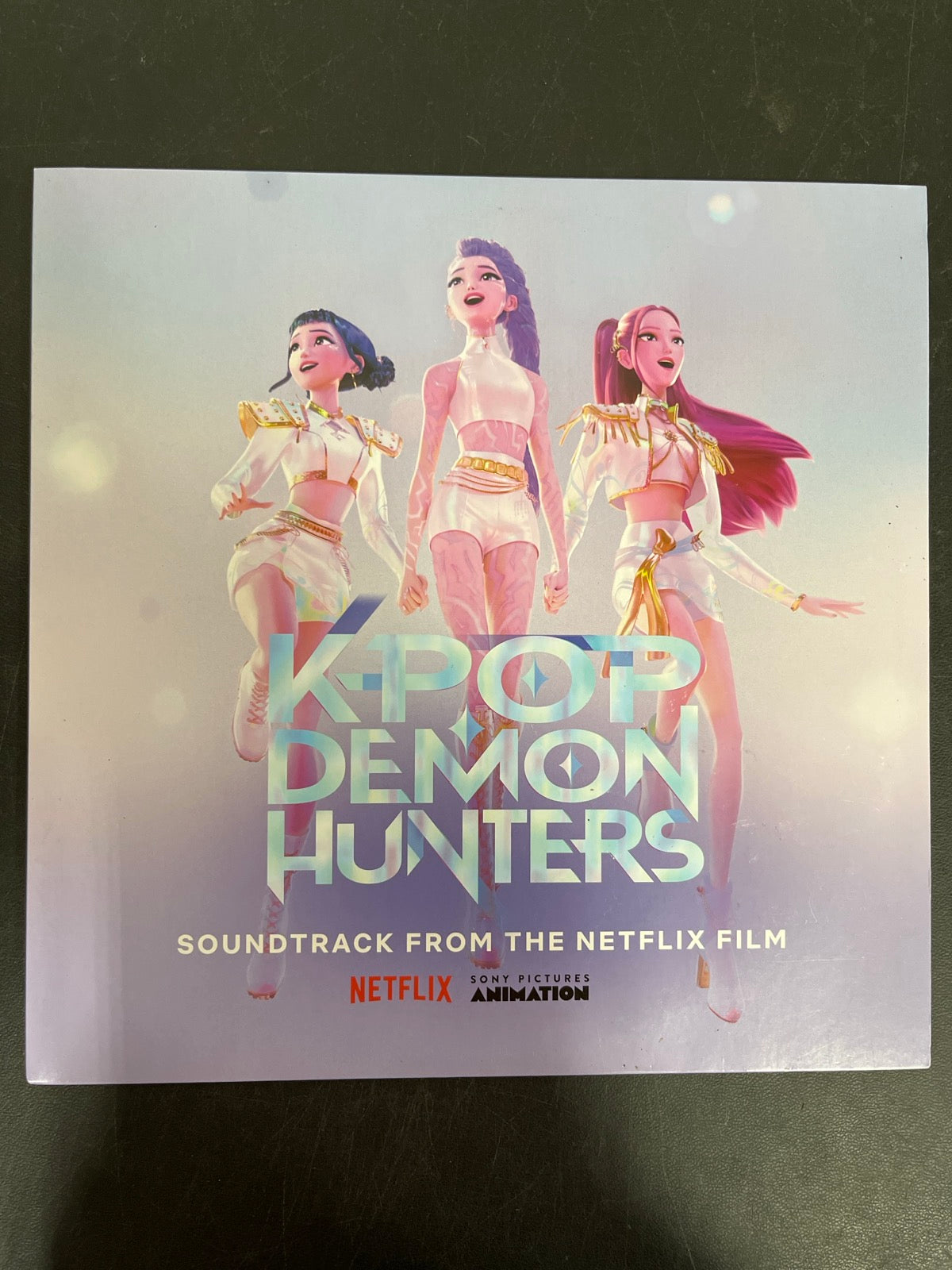 FRONT - K-Pop Demon Hunters OST... Target Exclusive Violet Vinyl USED NOT TESTED