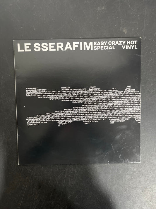 FRONT - Le Sserafim - Easy-Crazy-Hot LE Translucent Vinyl USED NOT TESTED