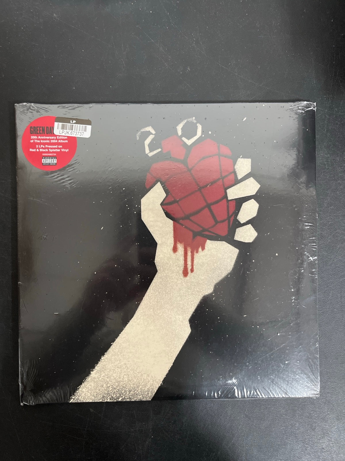 FRONT - Green Day - American ... Anniv Ed Red / Black Splatter Vinyl SEALED NOT TESTED
