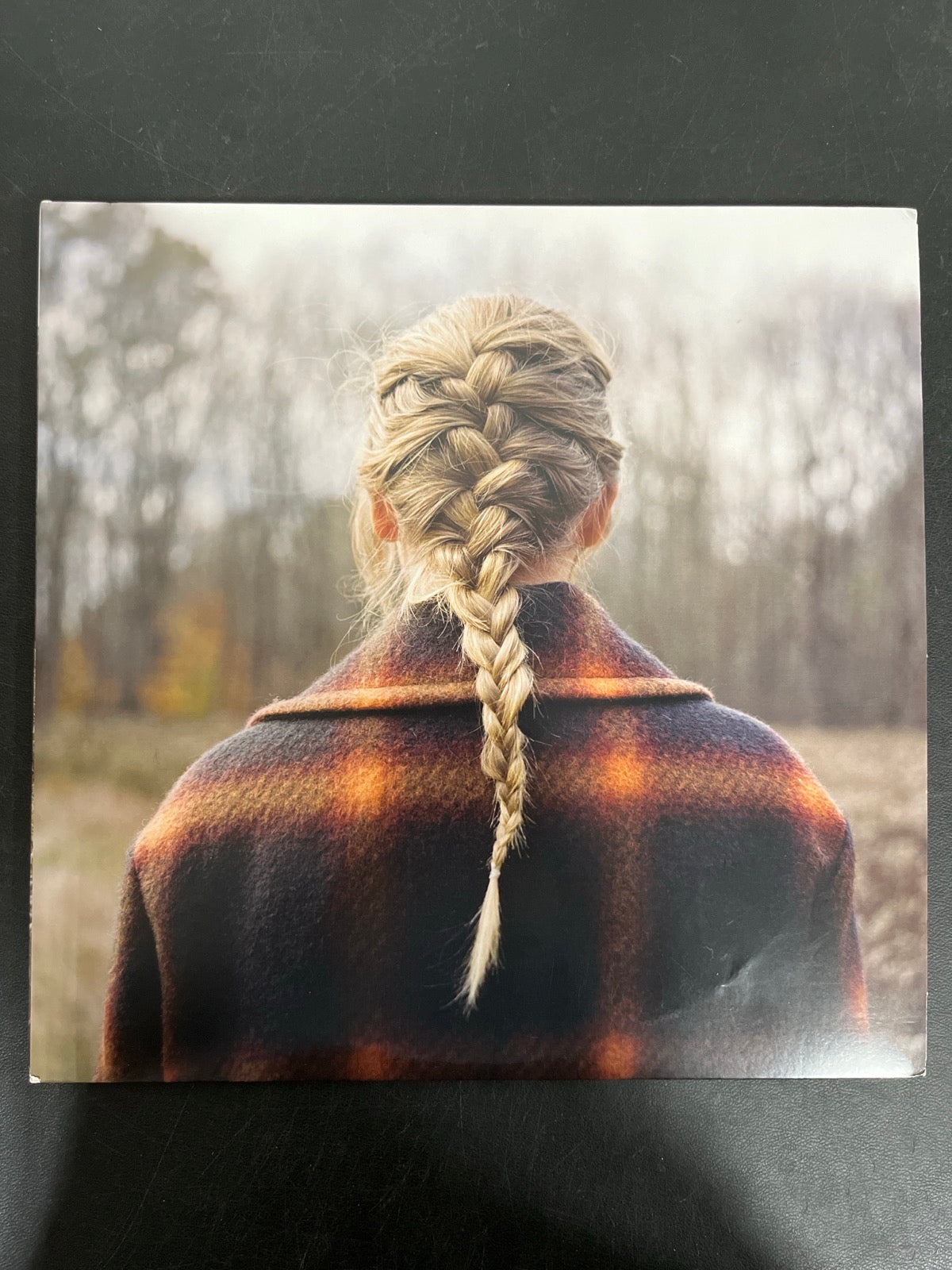 FRONT - Taylor Swift - Evermore LE Translucent Red Etched Vinyl USED NOT TESTED