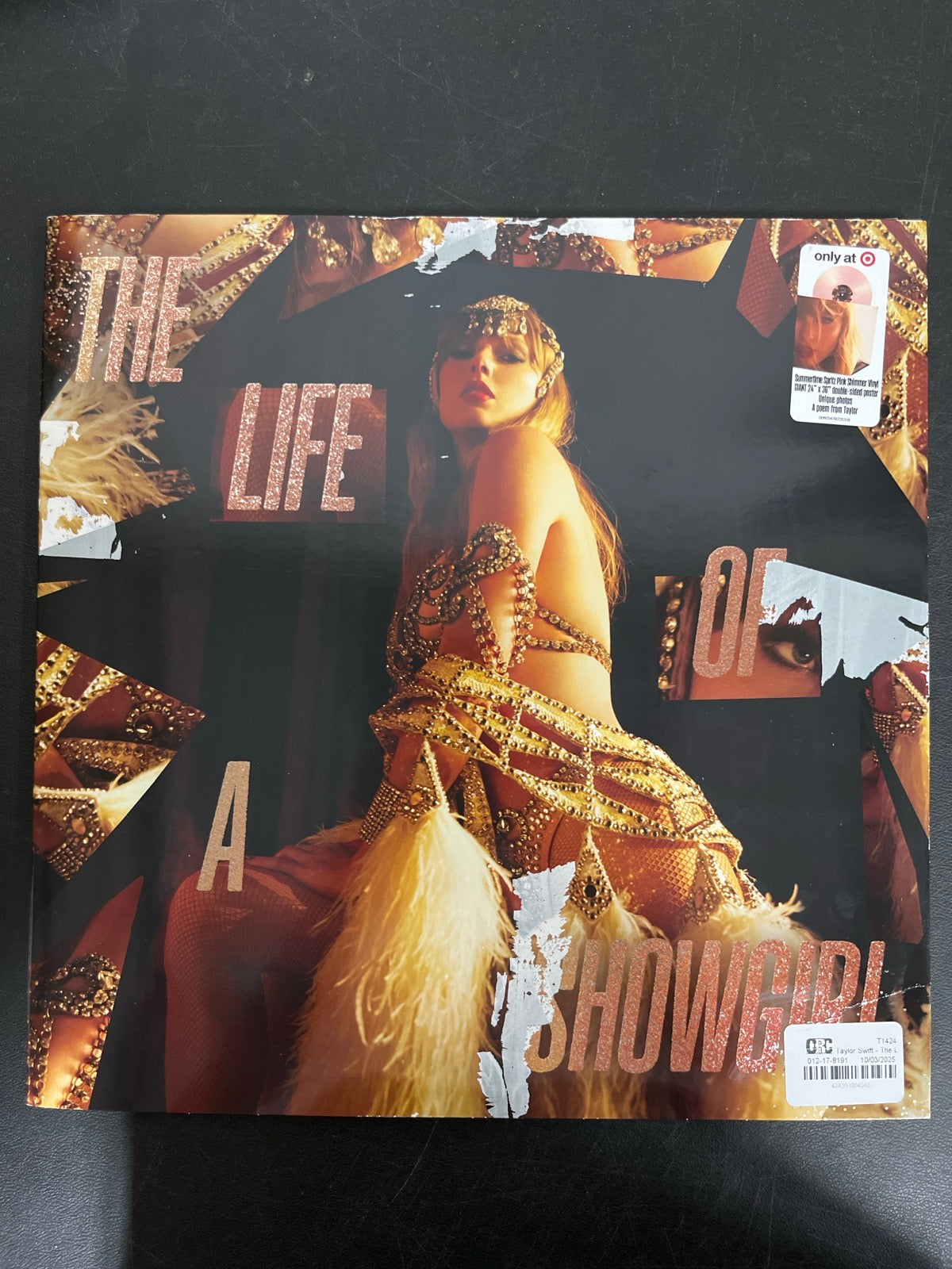 FRONT - Taylor Swift - The Life of a ... LE 180gm Pink Yellow Vinyl USED NOT TESTED