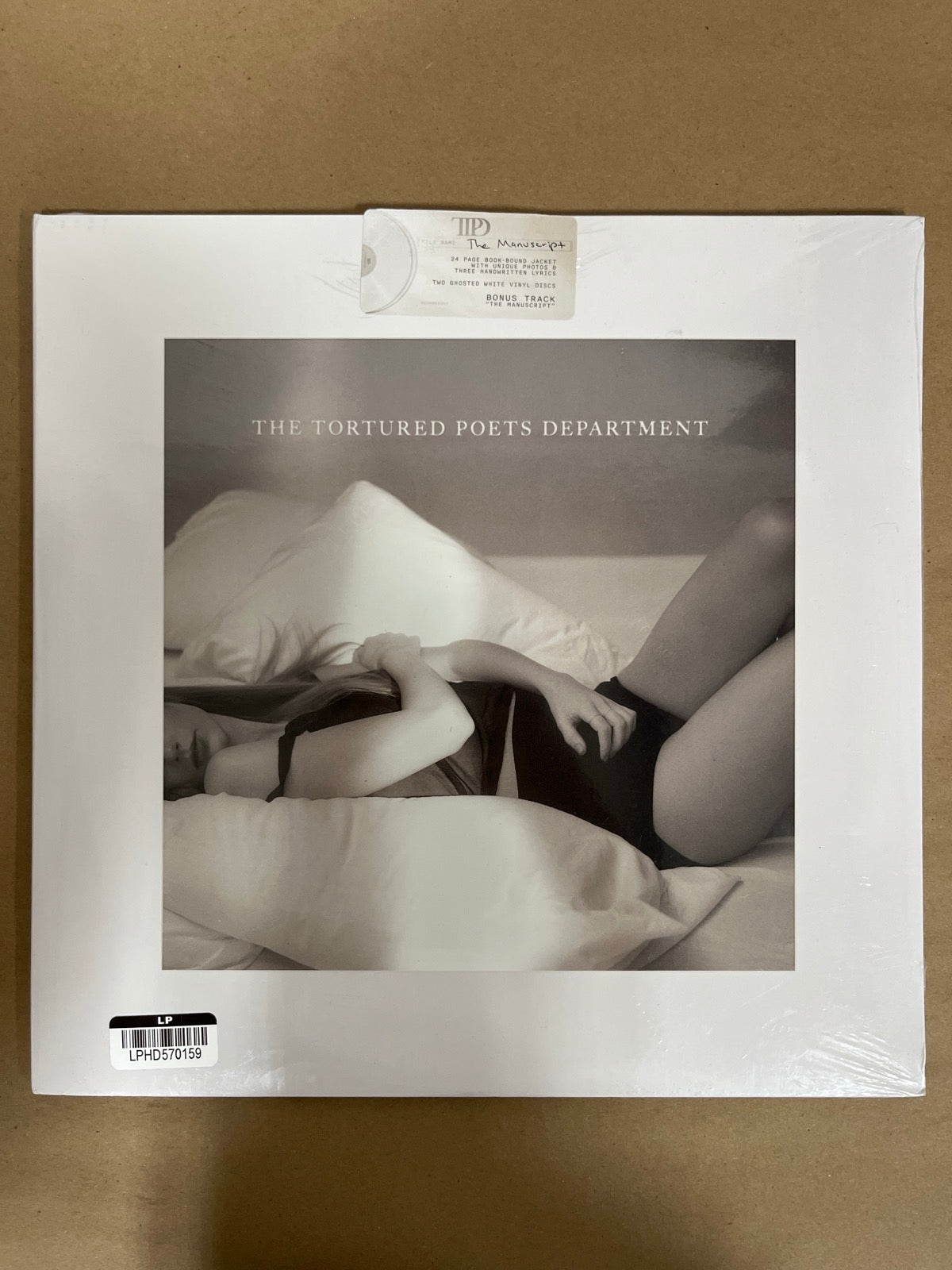 FRONT - Taylor Swift - The Tortured ... LE Ghost White Vinyl SEALED NOT TESTED