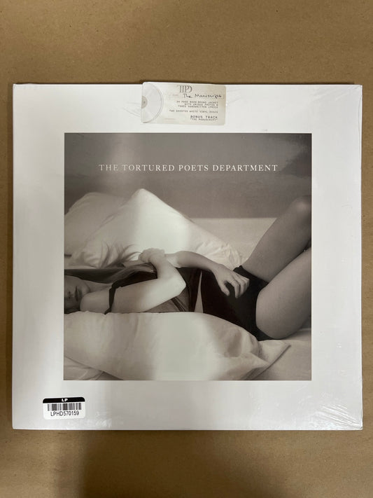 FRONT - Taylor Swift - The Tortured ... LE Ghost White Vinyl SEALED NOT TESTED