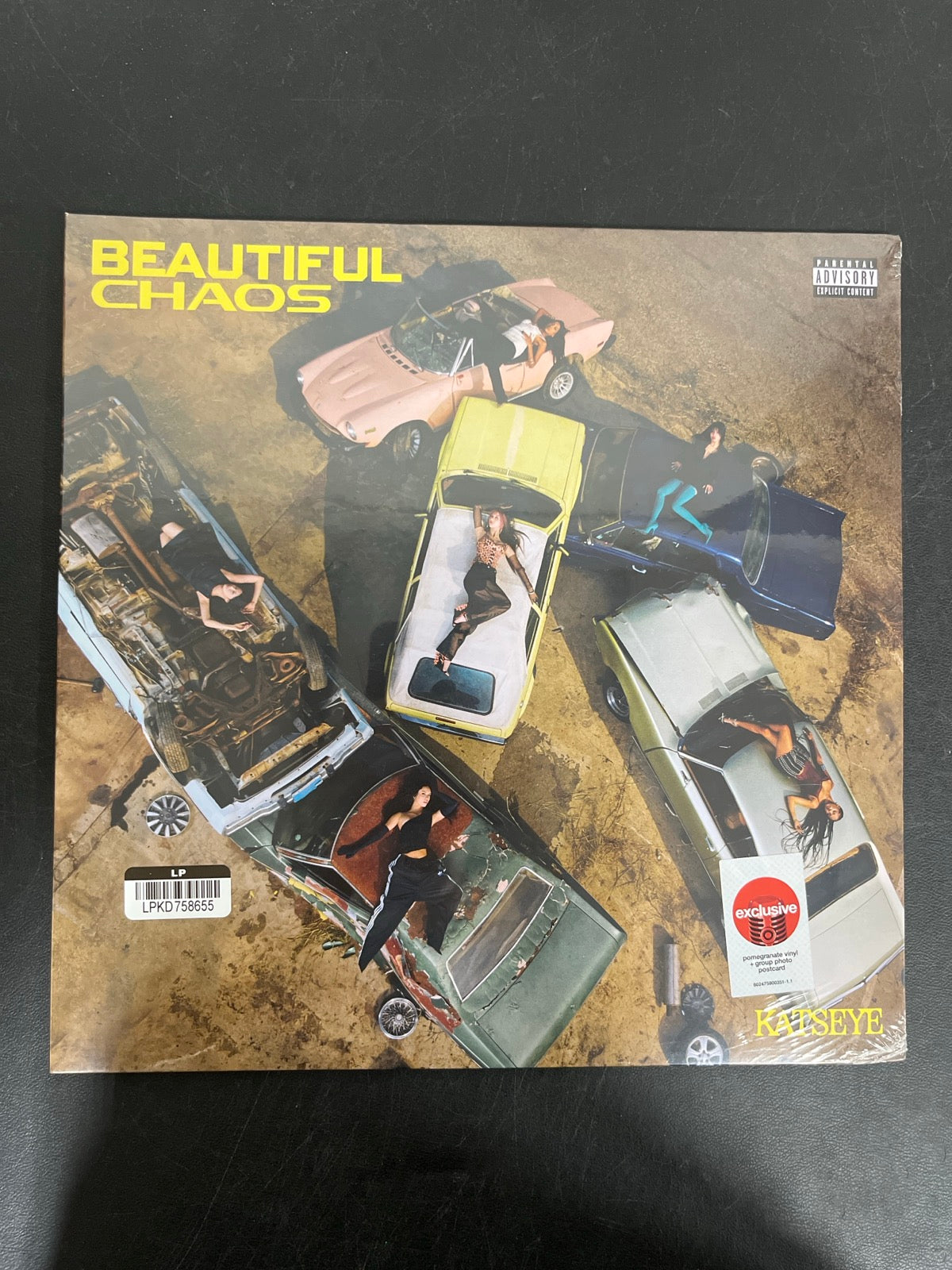FRONT - KATSEYE - BEAUTIFUL CHAOS MisPrint Red Vinyl SEALED NOT TESTED