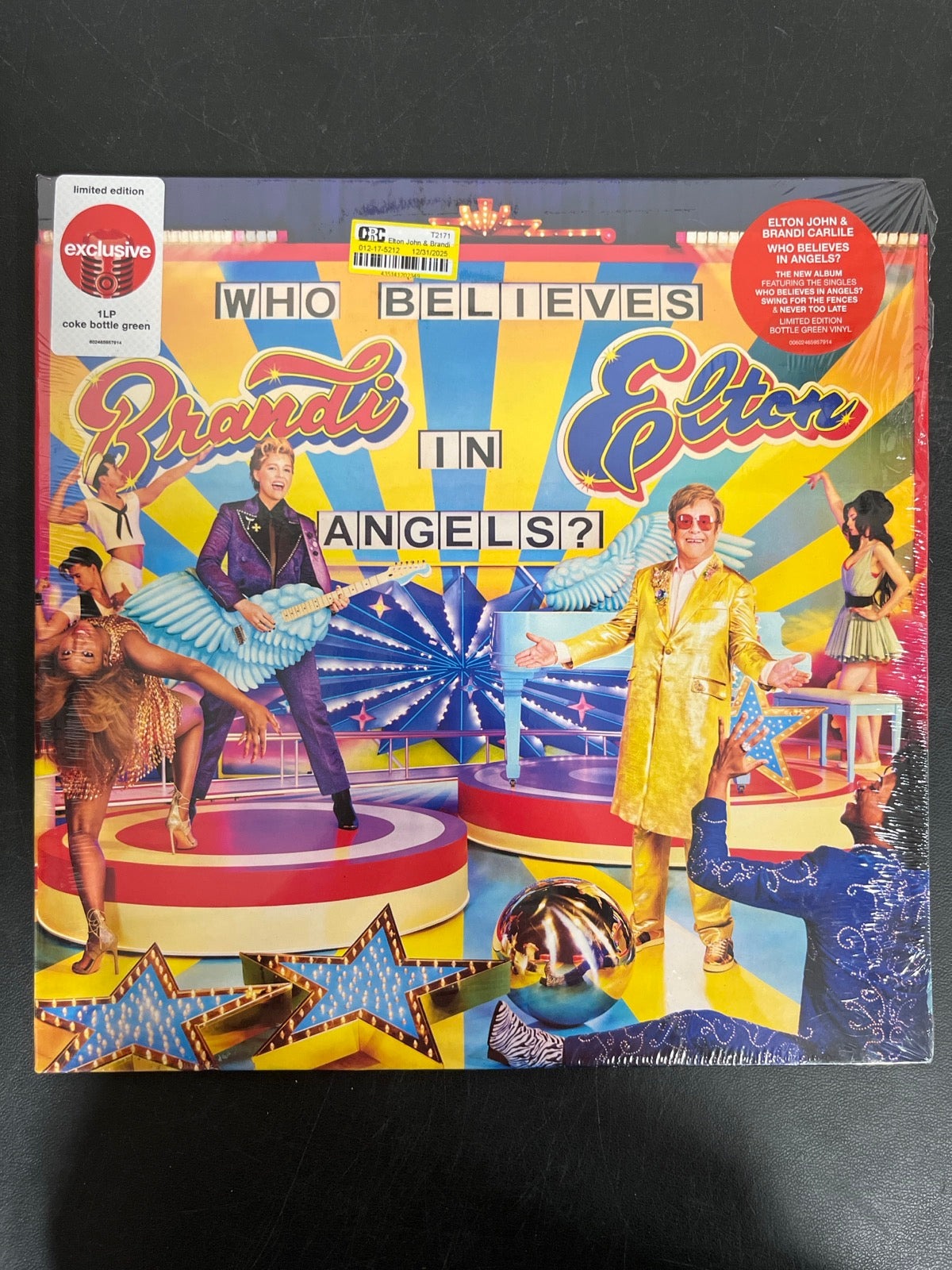 FRONT - Elton John & Brandi Carlile - Who Believes ... LE Green Vinyl SEALED NOT TESTED