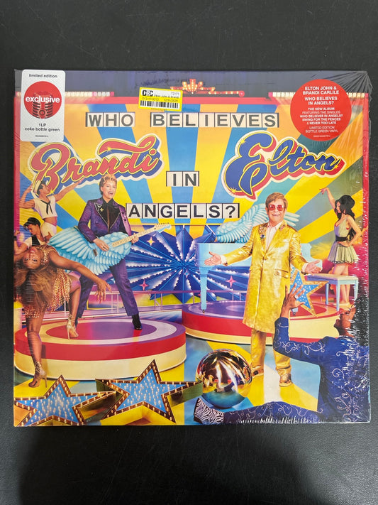 FRONT - Elton John & Brandi Carlile - Who Believes ... LE Green Vinyl SEALED NOT TESTED