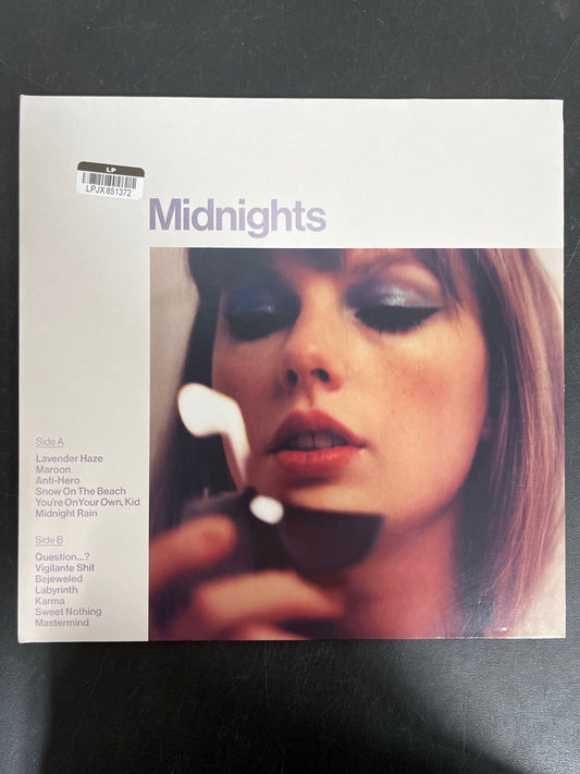 FRONT - Taylor Swift - Midnights Reissue Lavender Vinyl USED NOT TESTED