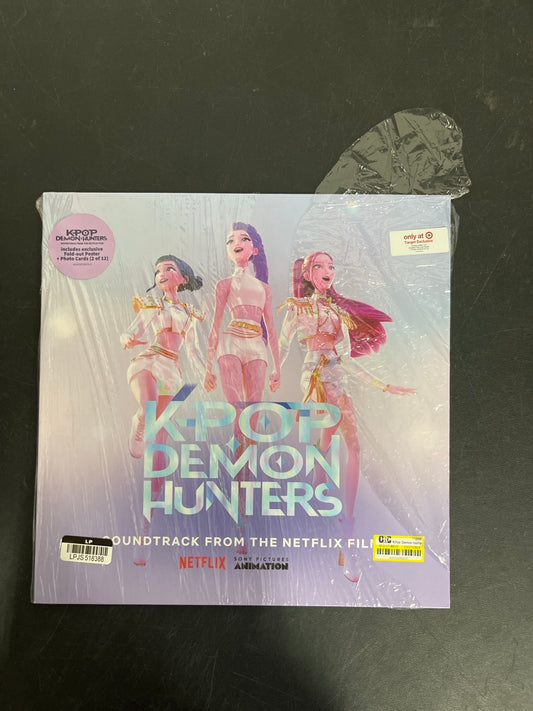FRONT - K-Pop Demon Hunters OST... Target Exclusive Violet Vinyl USED NOT TESTED