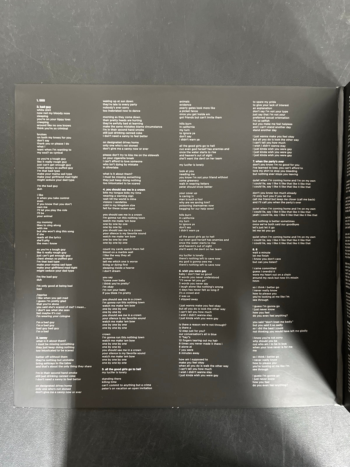 MISC_1 - Billie Eilish - WHEN WE ALL FALL ... LE Green Vinyl USED NOT TESTED