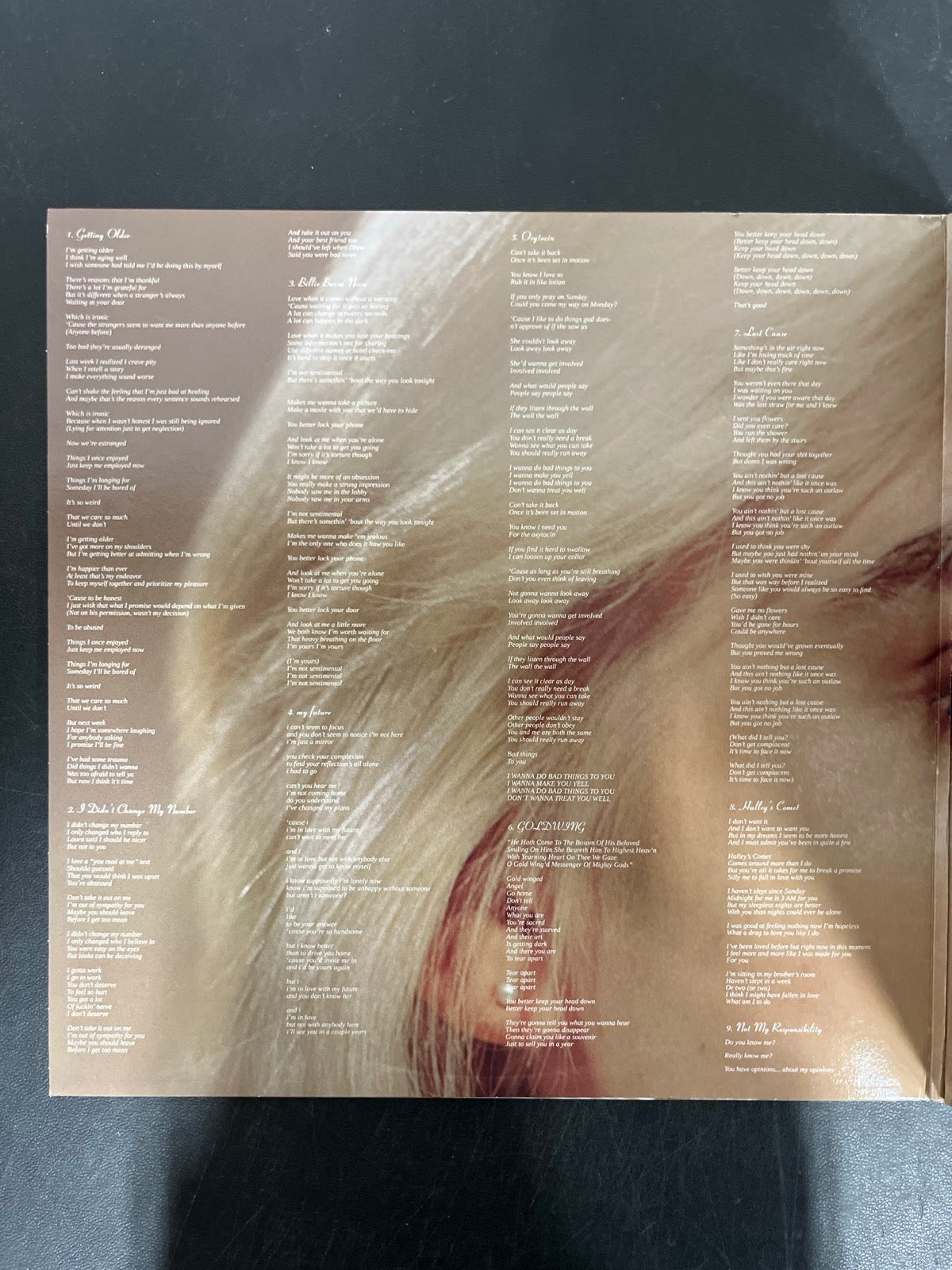 MISC_1 - Billie Eilish - Happier Than Ever LE Light Blue Etched Vinyl USED NOT TESTED