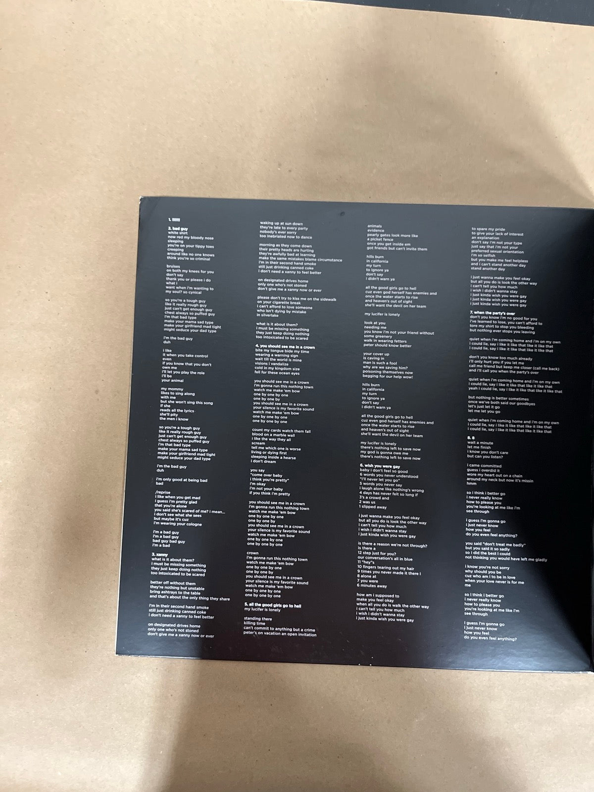 MISC_1 - Billie Eilish - WHEN WE ALL FALL ... LE Green Vinyl USED NOT TESTED