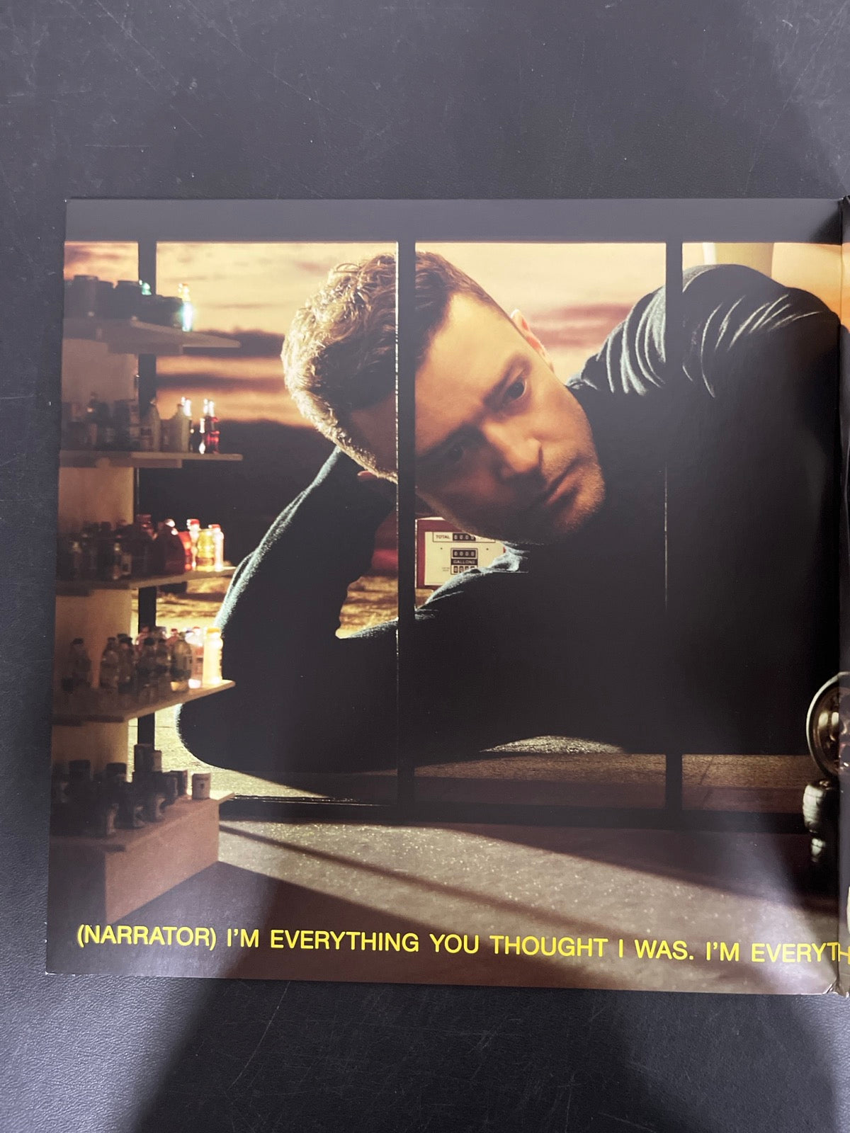 MISC_1 - Justin Timberlake - Everything I ...  Silver/Black Vinyl USED NOT TESTED