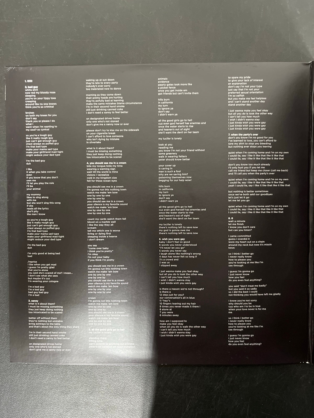 MISC_1 - Billie Eilish - WHEN WE ALL FALL ... LE Green Vinyl USED NOT TESTED
