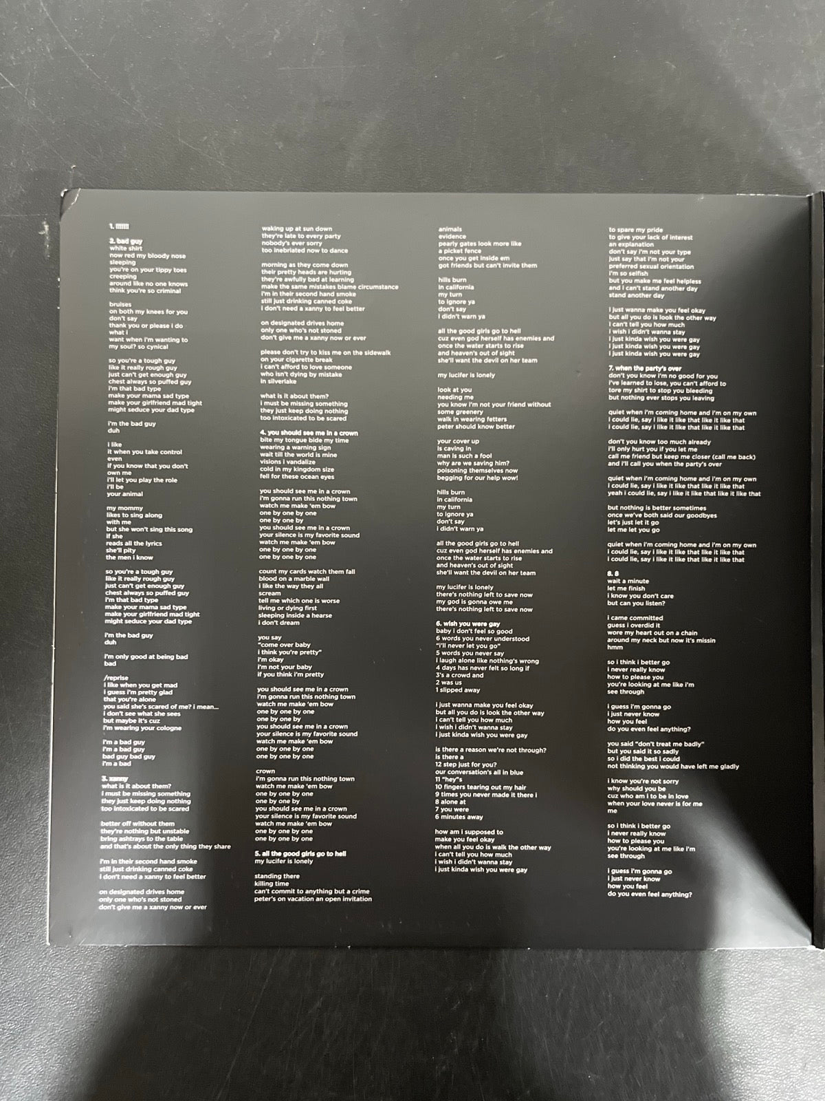 MISC_1 - Billie Eilish - WHEN WE ALL FALL ... LE Green Vinyl USED NOT TESTED