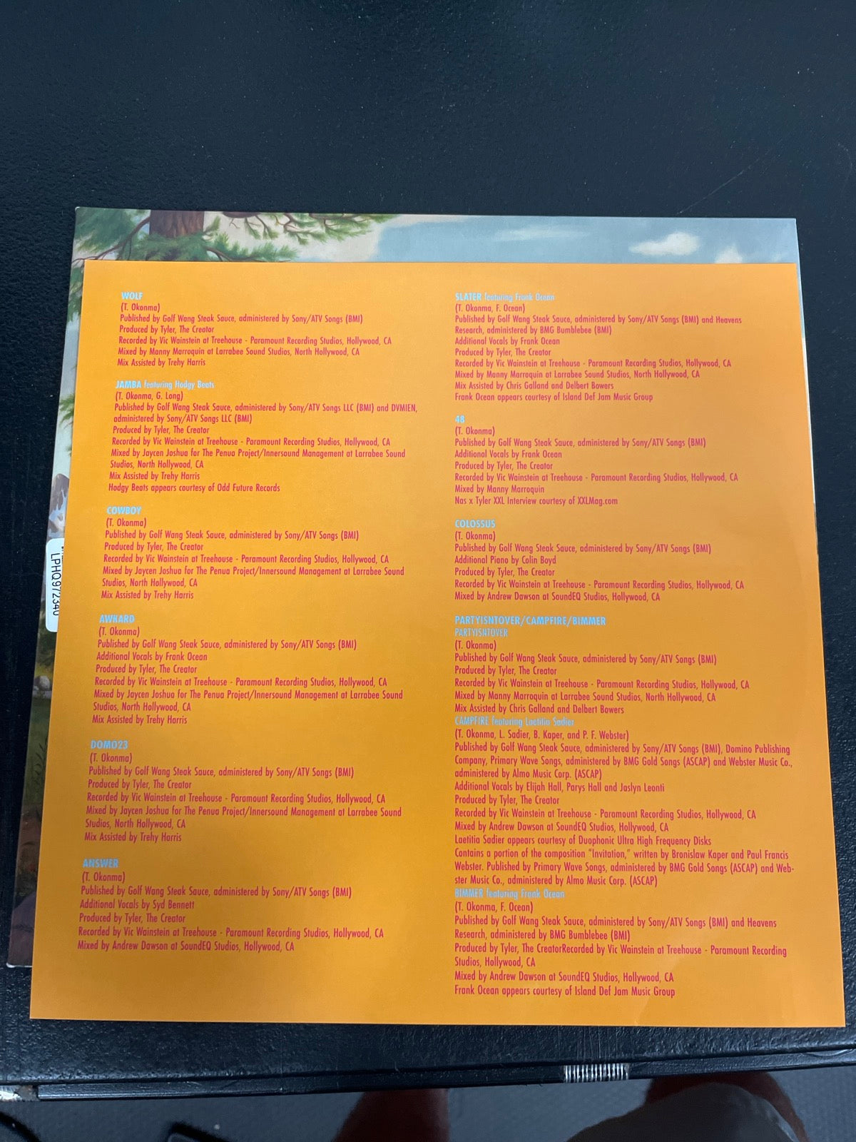 MISC_1 - Tyler, The Creator - Wolf LE Pink Vinyl USED NOT TESTED