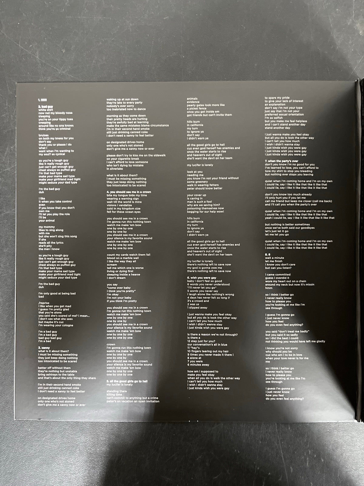 MISC_1 - Billie Eilish - WHEN WE ALL FALL ... LE Green Vinyl USED NOT TESTED