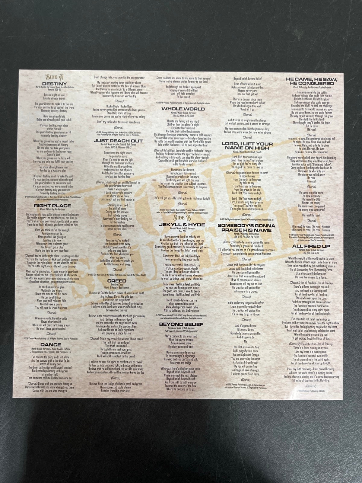 MISC_2 - Petra - The Best for Last LE Gold Vinyl USED NOT TESTED