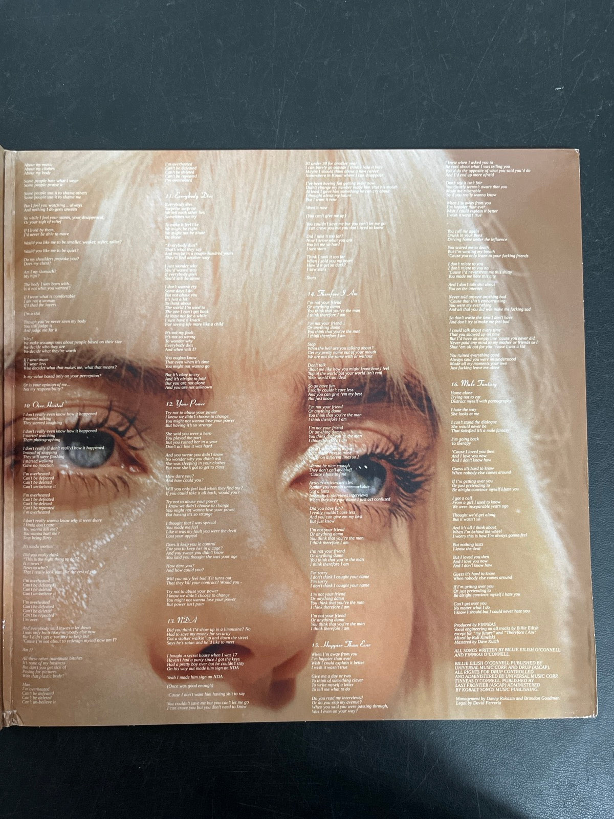 MISC_2 - Billie Eilish - Happier Than Ever LE Light Blue Etched Vinyl USED NOT TESTED