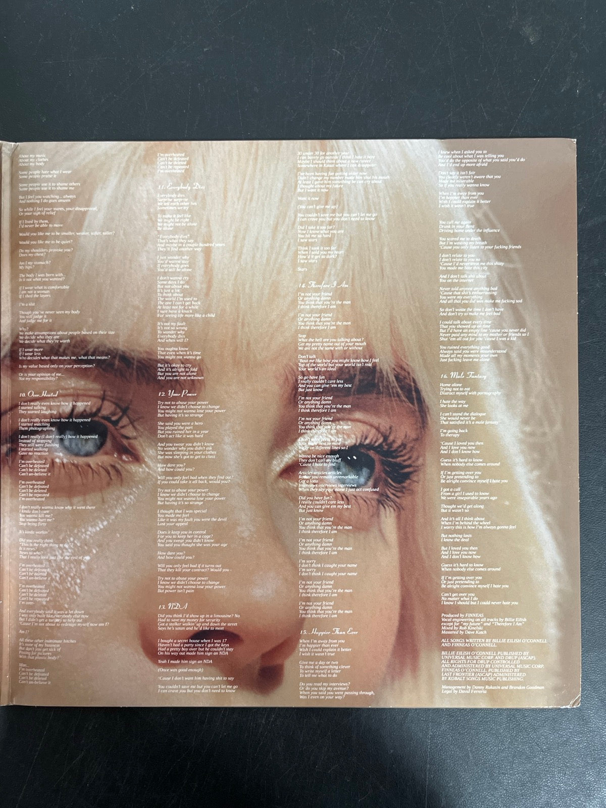 MISC_2 - Billie Eilish - Happier Than Ever LE Light Blue Etched Vinyl USED NOT TESTED