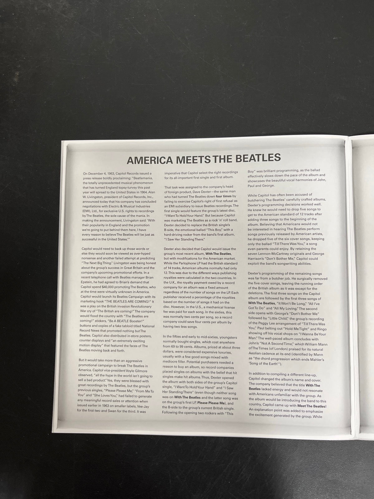 MISC_2 - The Beatles - Meet The Beatles! 180gm Blue Vinyl USED NOT TESTED