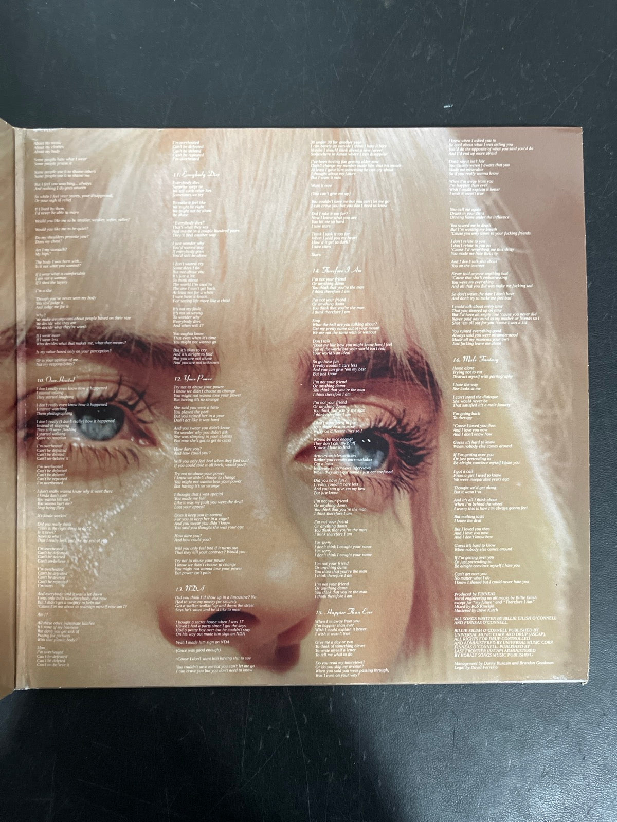 MISC_2 - Billie Eilish - Happier Than Ever LE Light Blue Etched Vinyl USED NOT TESTED