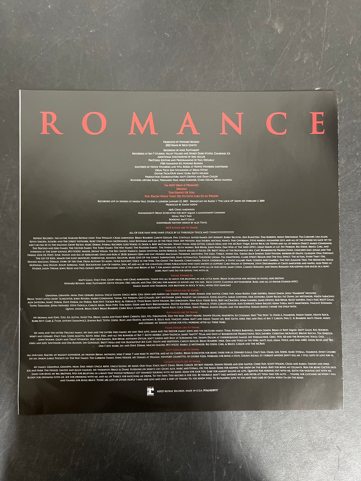 MISC_2 - My Chemical Romance - Three Cheers ... LE Red / Black Vinyl USED NOT TESTED