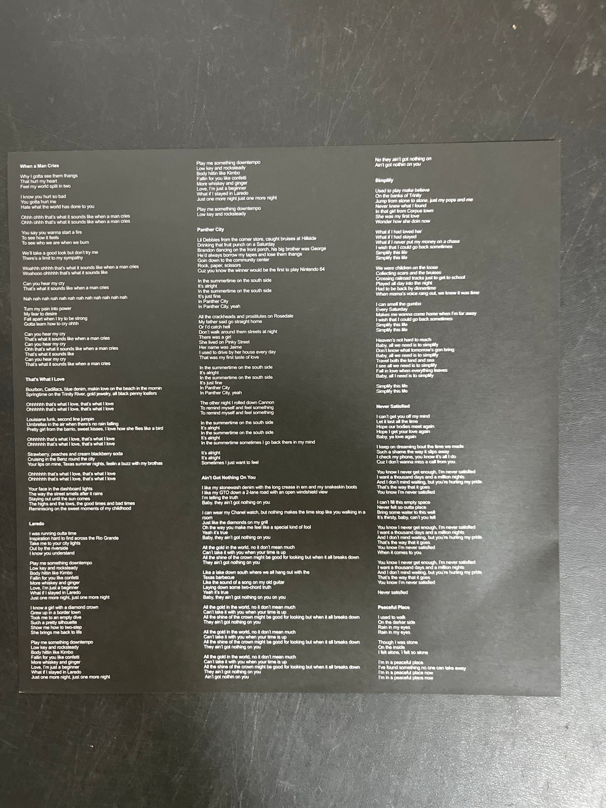 MISC_3 - Leon Bridges - Leon Collector's Ed. Bone Color Vinyl USED NOT TESTED