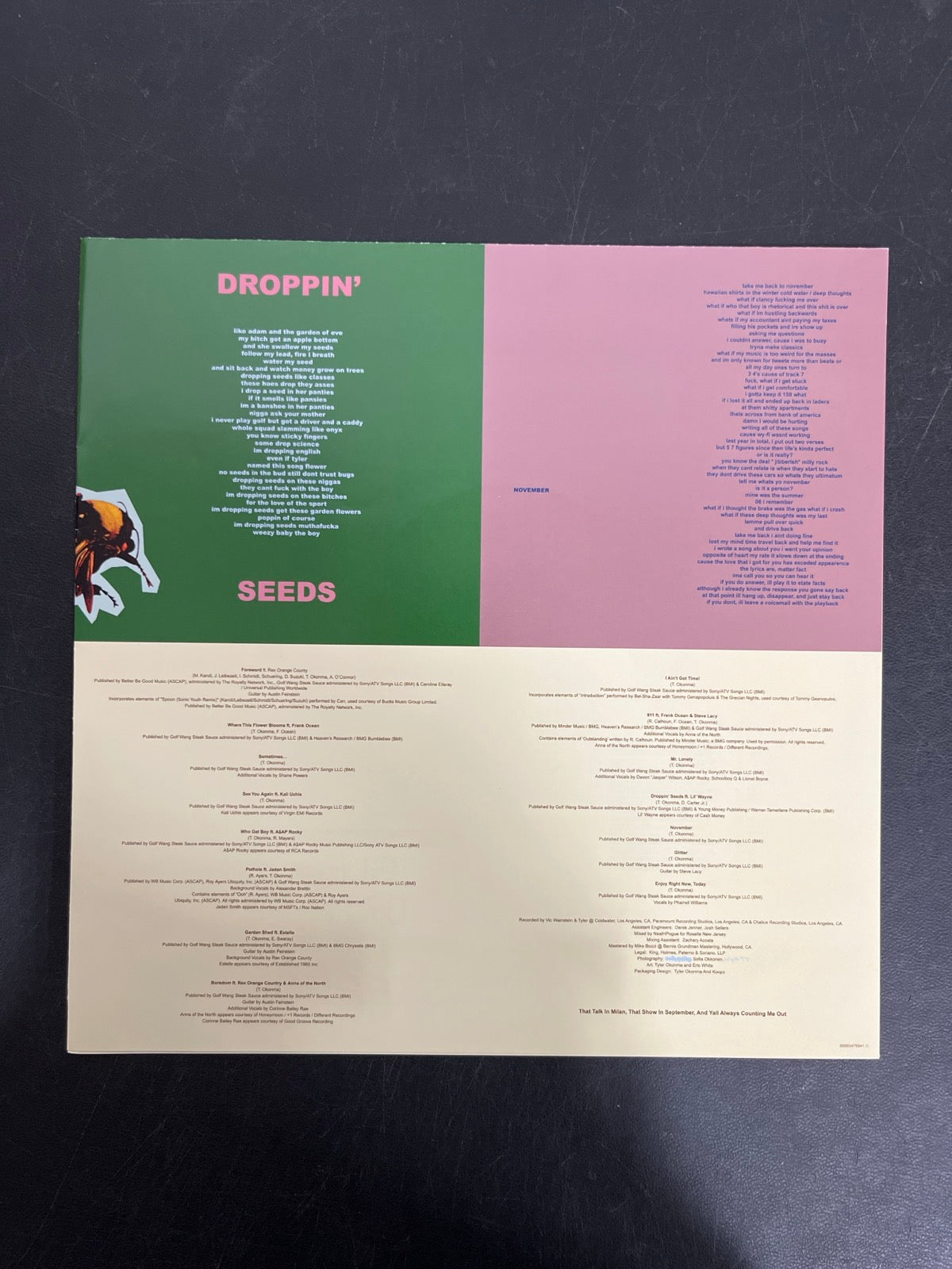 MISC_3 - Tyler, the Creator - Flower Boy LE Vinyl USED NOT TESTED