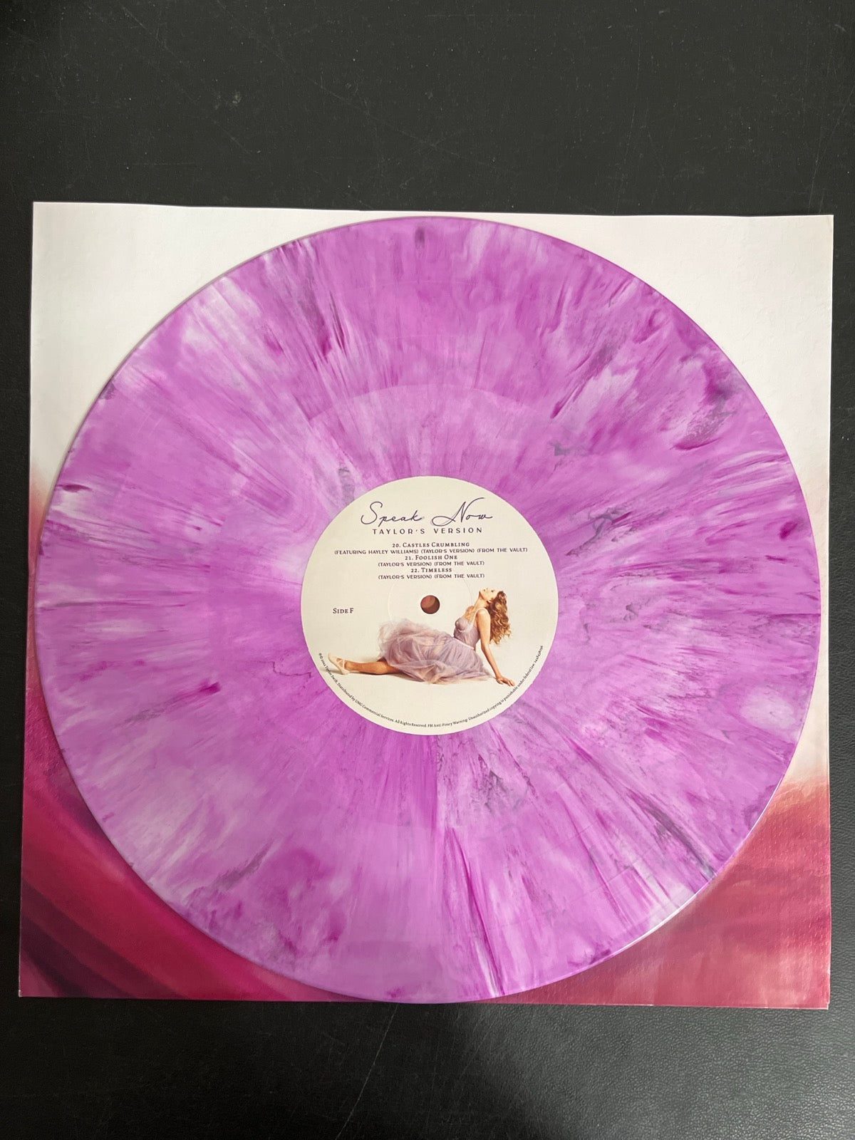 MISC_4 - Taylor Swift - Speak Now Taylor's Version LE Lilac Marble Vinyl USED NOT TESTED
