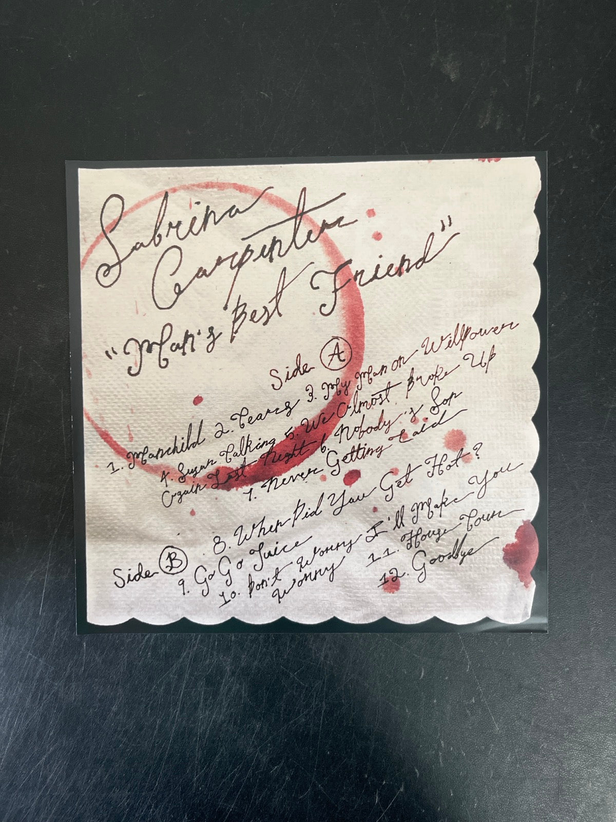 MISC_4 - Sabrina Carpenter - Man's Best Friend LE White Vinyl USED NOT TESTED