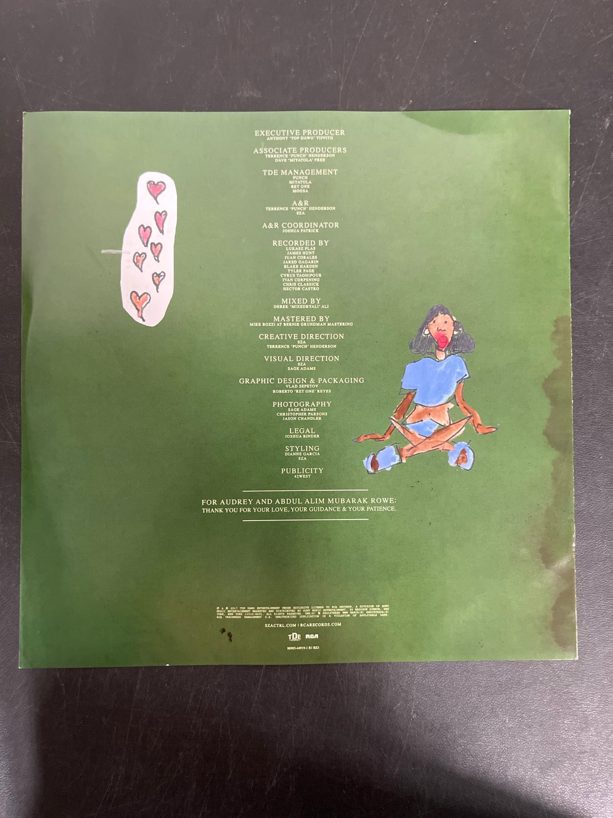 MISC_4 - SZA - Ctrl LE Translucent Green Vinyl USED NOT TESTED