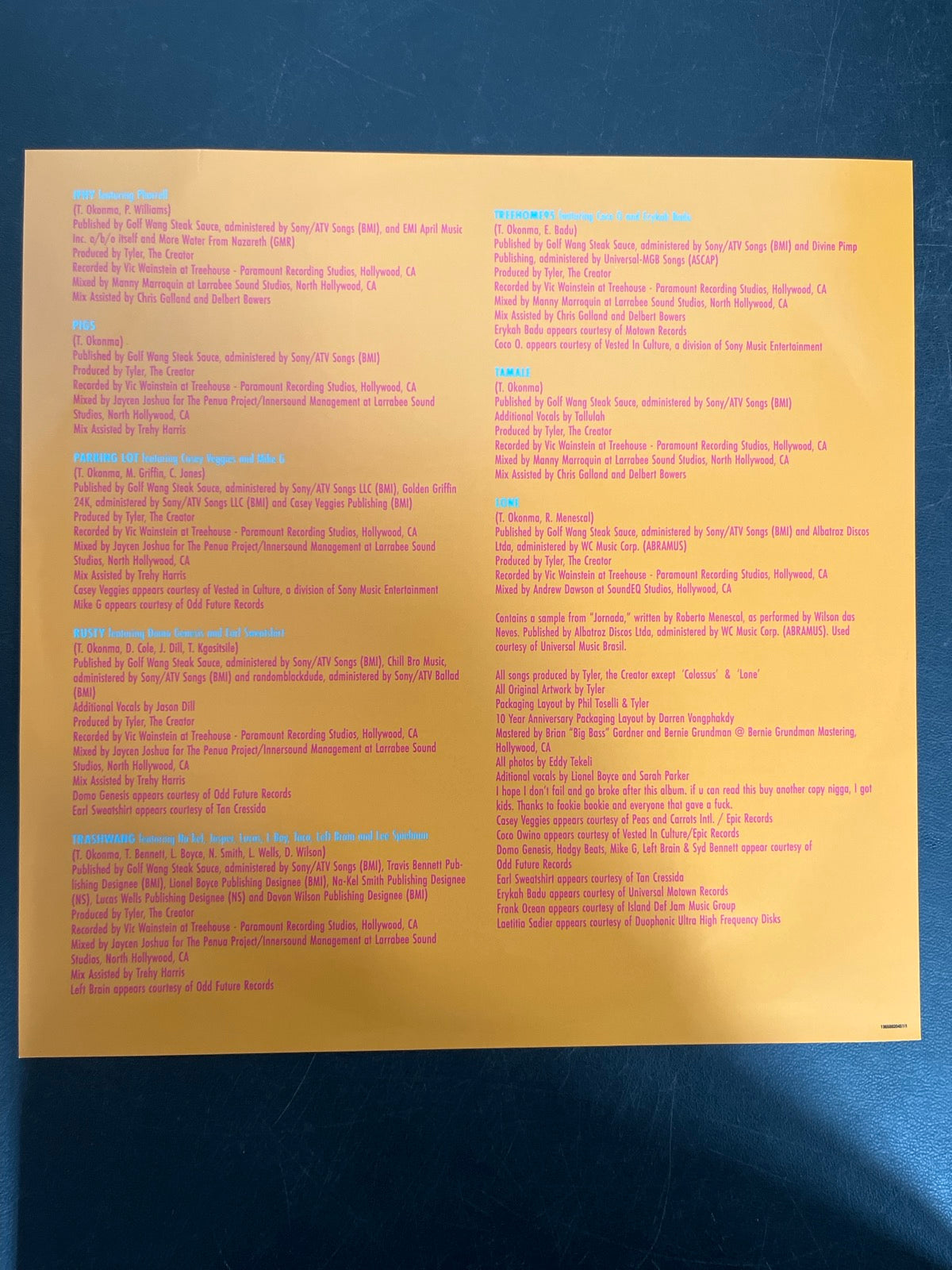 MISC_4 - Tyler, The Creator - Wolf LE Pink Vinyl USED NOT TESTED