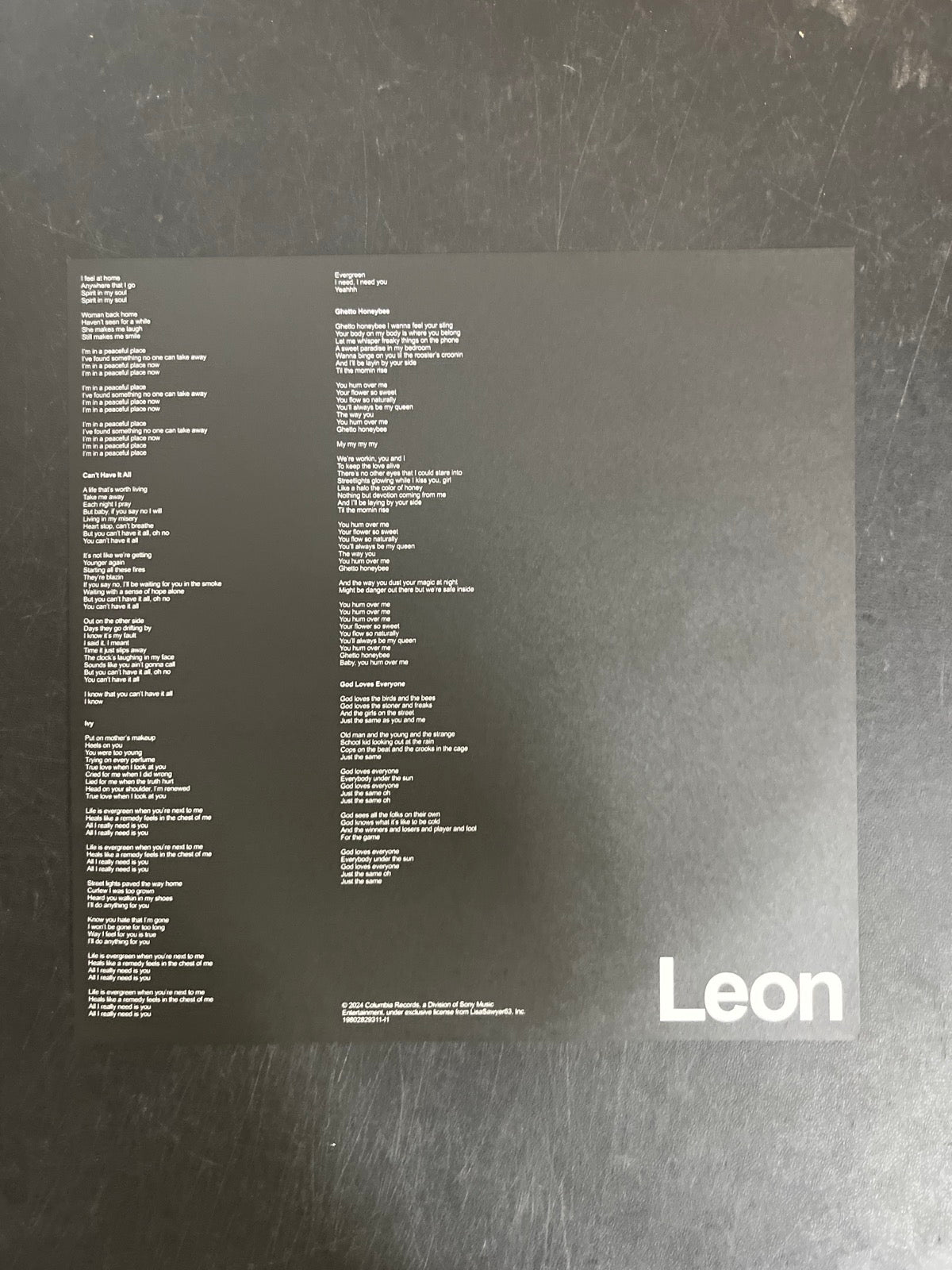 MISC_4 - Leon Bridges - Leon Collector's Ed. Bone Color Vinyl USED NOT TESTED