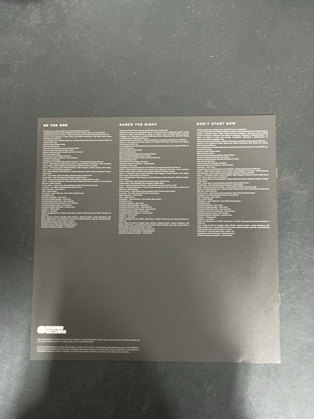 MISC_4 - Dua Lipa - Live From The Royal Albert Hall LE Vinyl USED NOT TESTED