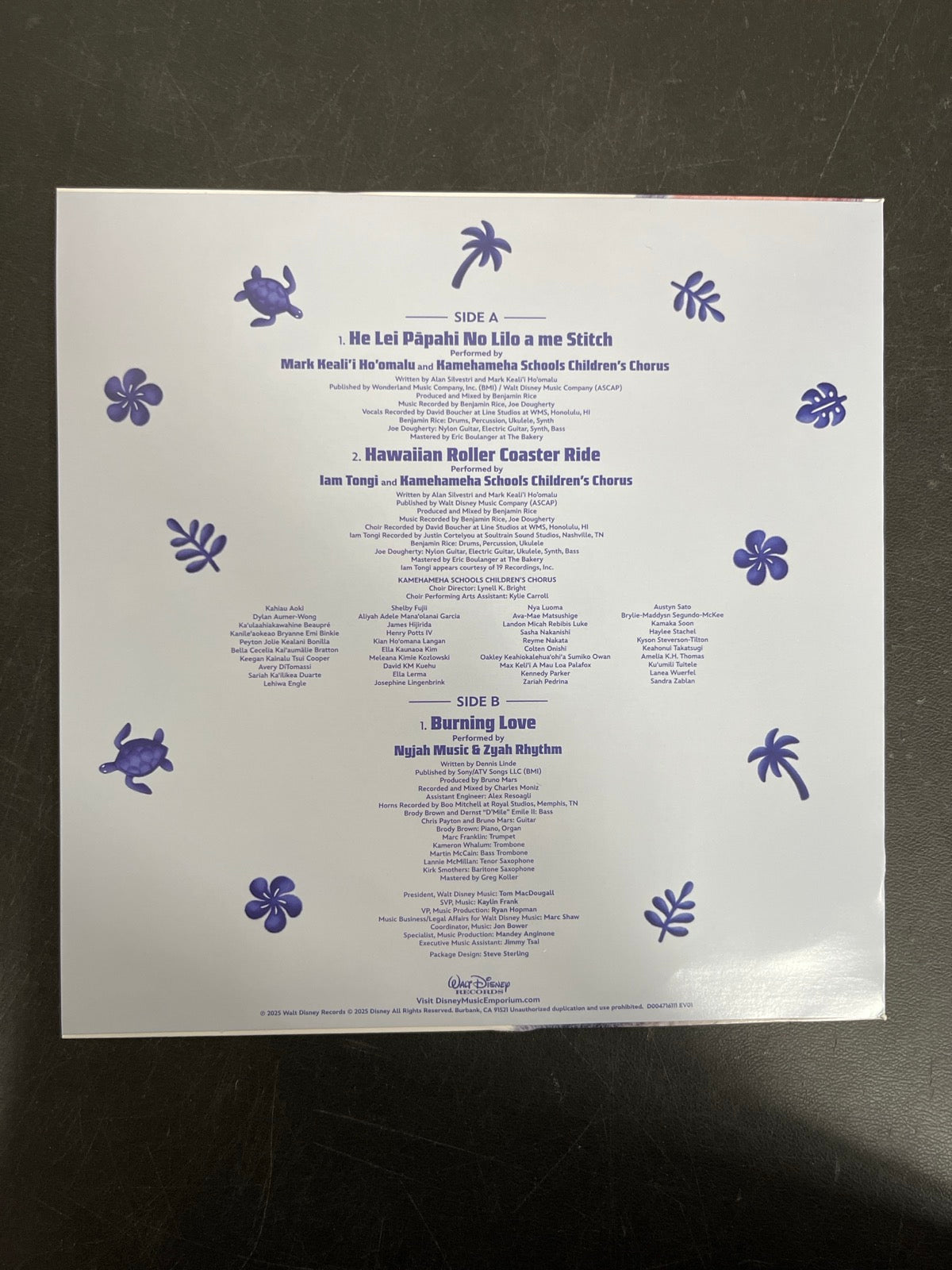 SLEEVE_1B - Lilo & Stitch Collector's Ed. Picture Disc Vinyl USED NOT TESTED
