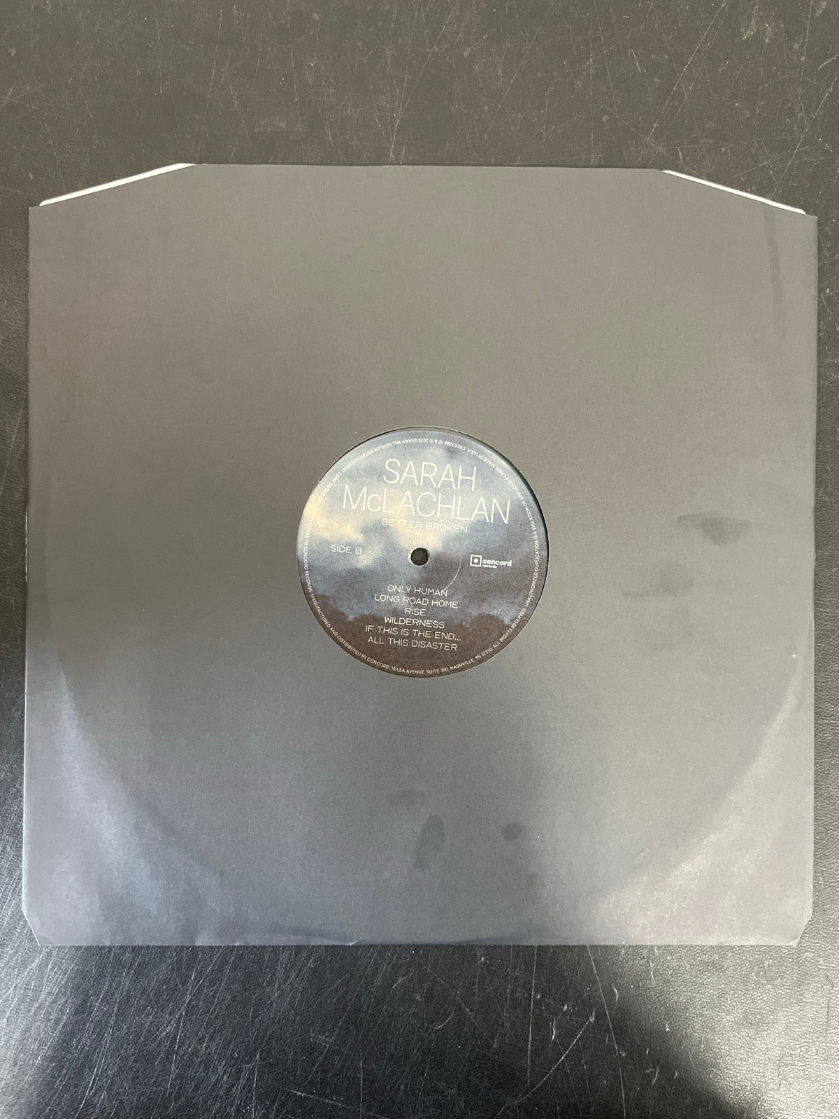 SLEEVE_1B - Sarah McLachlan - Better Broken LE Electric Smoke Vinyl USED NOT TESTED