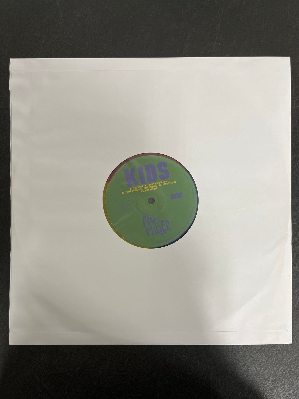 SLEEVE_1B - Mac Miller - K.I.D.S. LE Blue / Red / Yellow Vinyl USED NOT TESTED