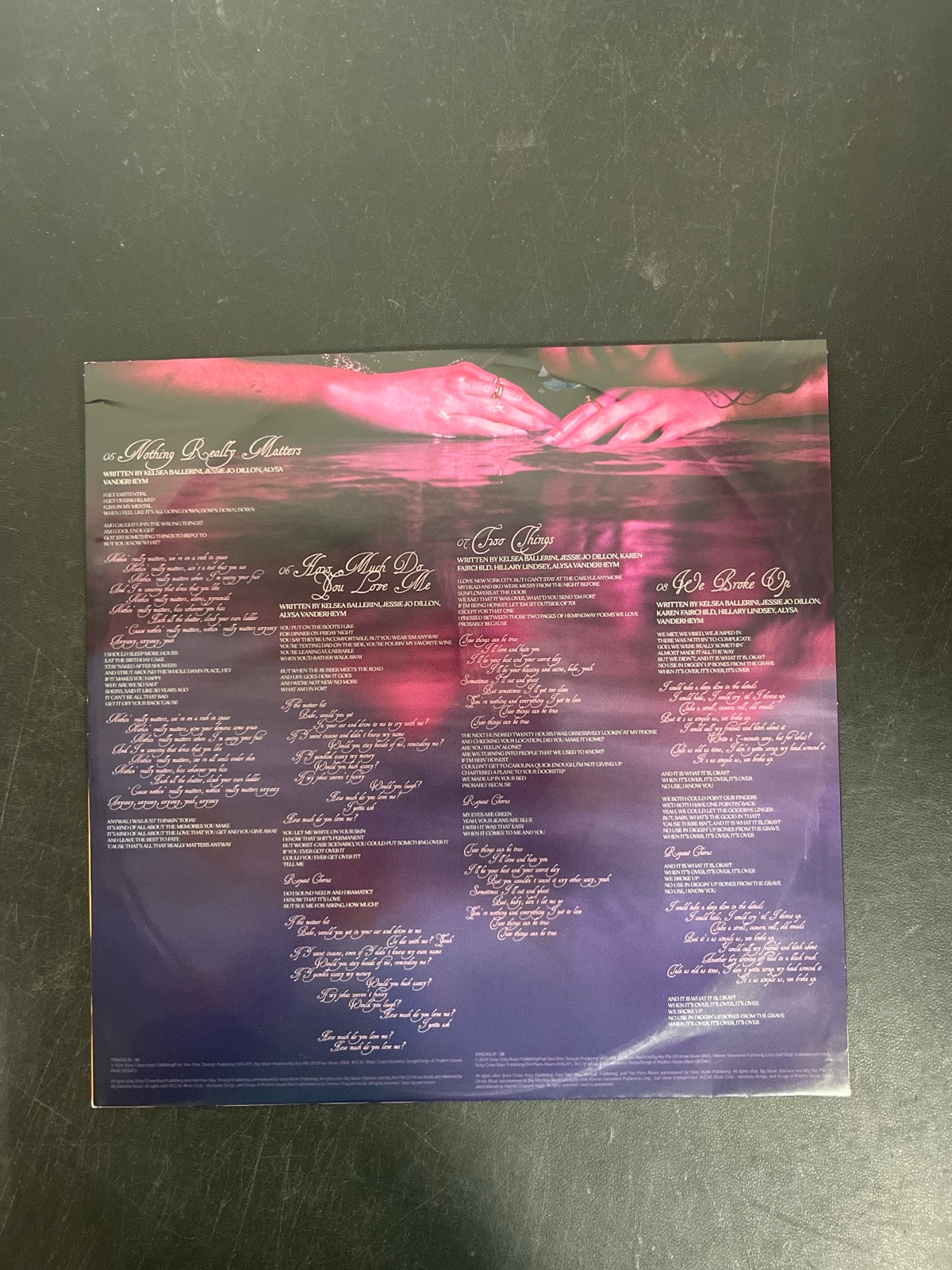 SLEEVE_1B - Kelsea Ballerini - Patterns LE Uncharted Waters Vinyl USED NOT TESTED
