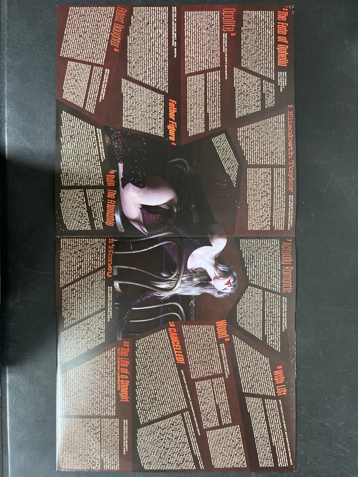 SLEEVE_1B - Taylor Swift - The Life Of A... LE Orange Glitter Vinyl USED NOT TESTED