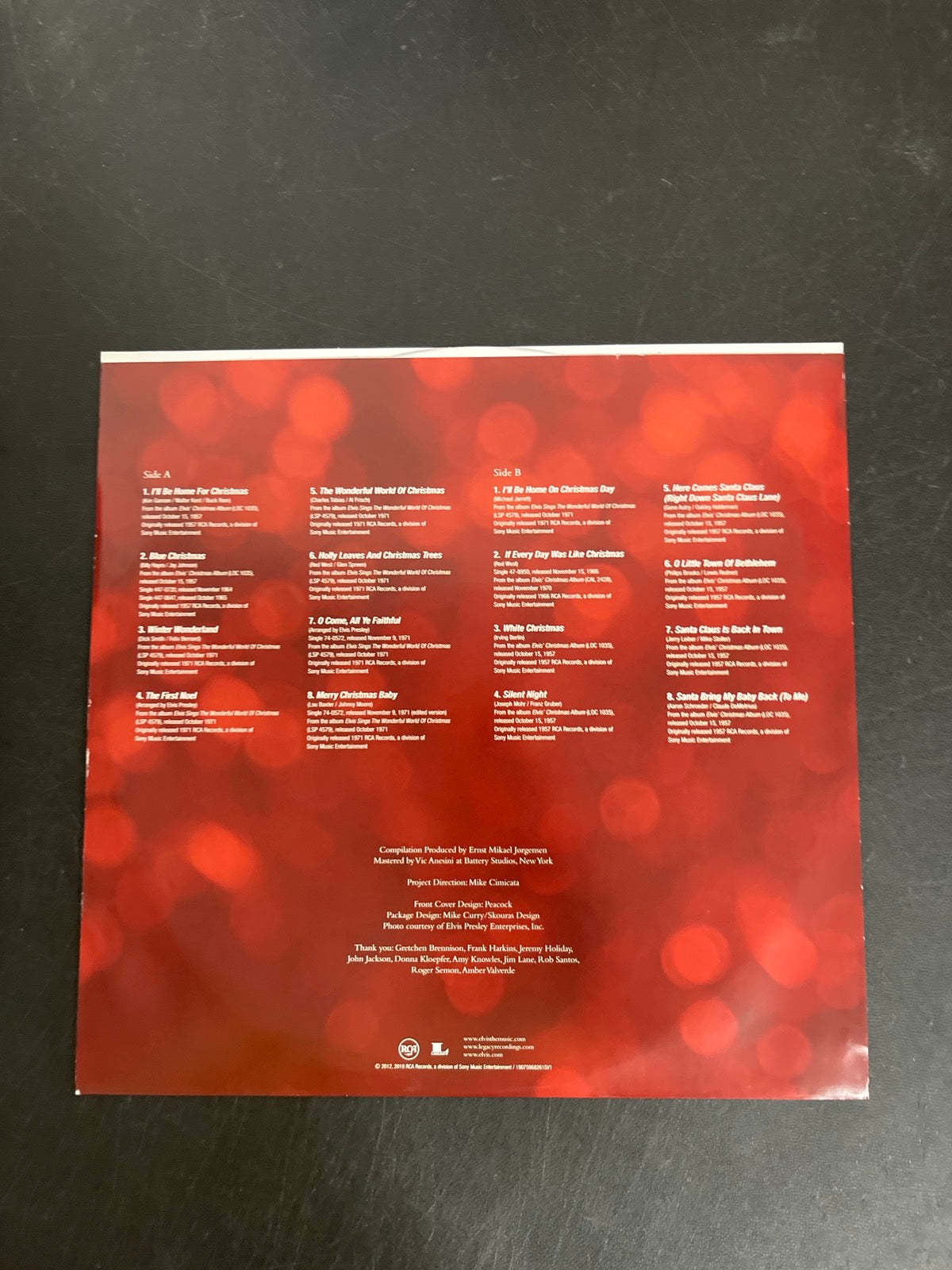 SLEEVE_1B - Elvis Presley - The Classic Christmas Album LE White Vinyl USED NOT TESTED
