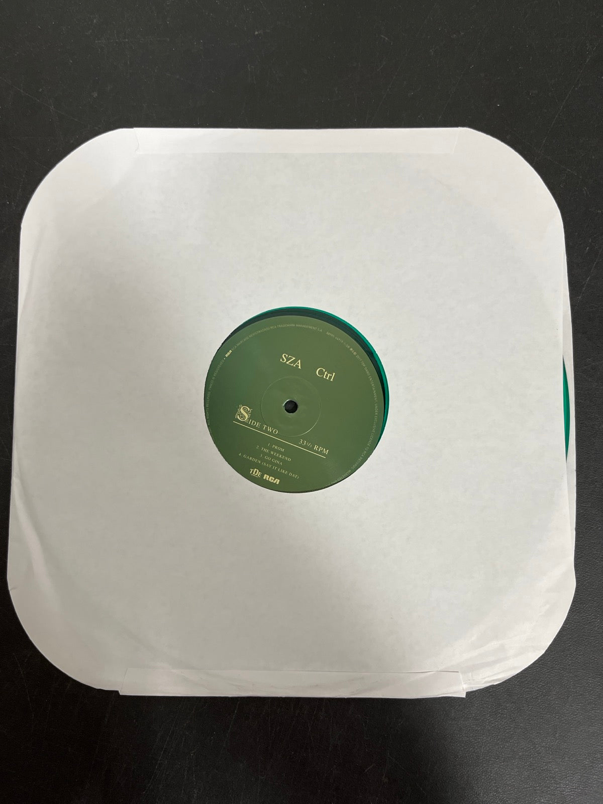 SLEEVE_1B - SZA - Ctrl LE Translucent Green Vinyl USED NOT TESTED