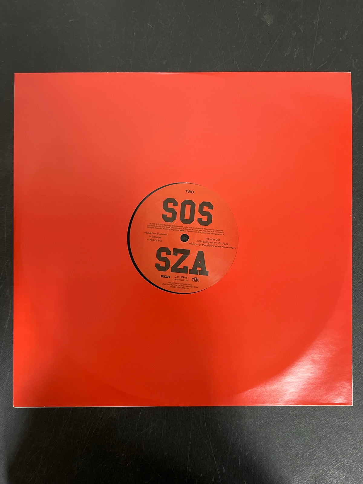 SLEEVE_1B - SZA - SOS LE Vinyl USED NOT TESTED