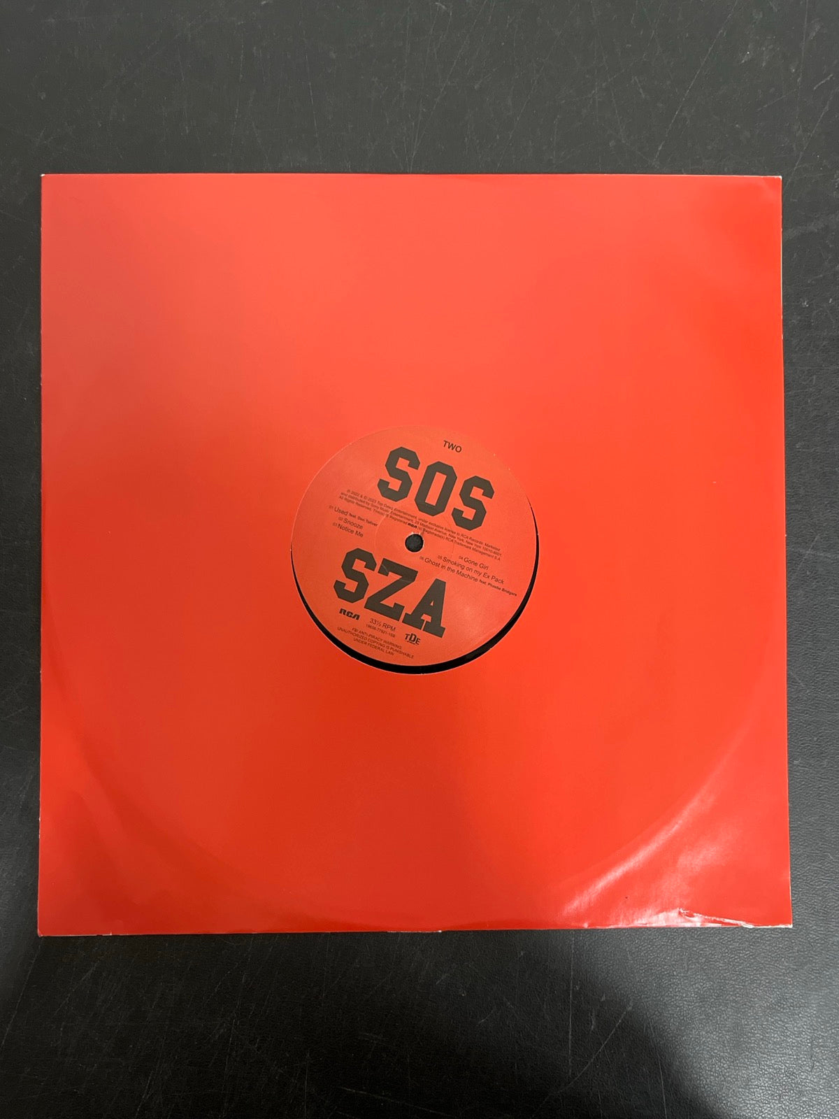 SLEEVE_1B - SZA - SOS LE Vinyl USED NOT TESTED