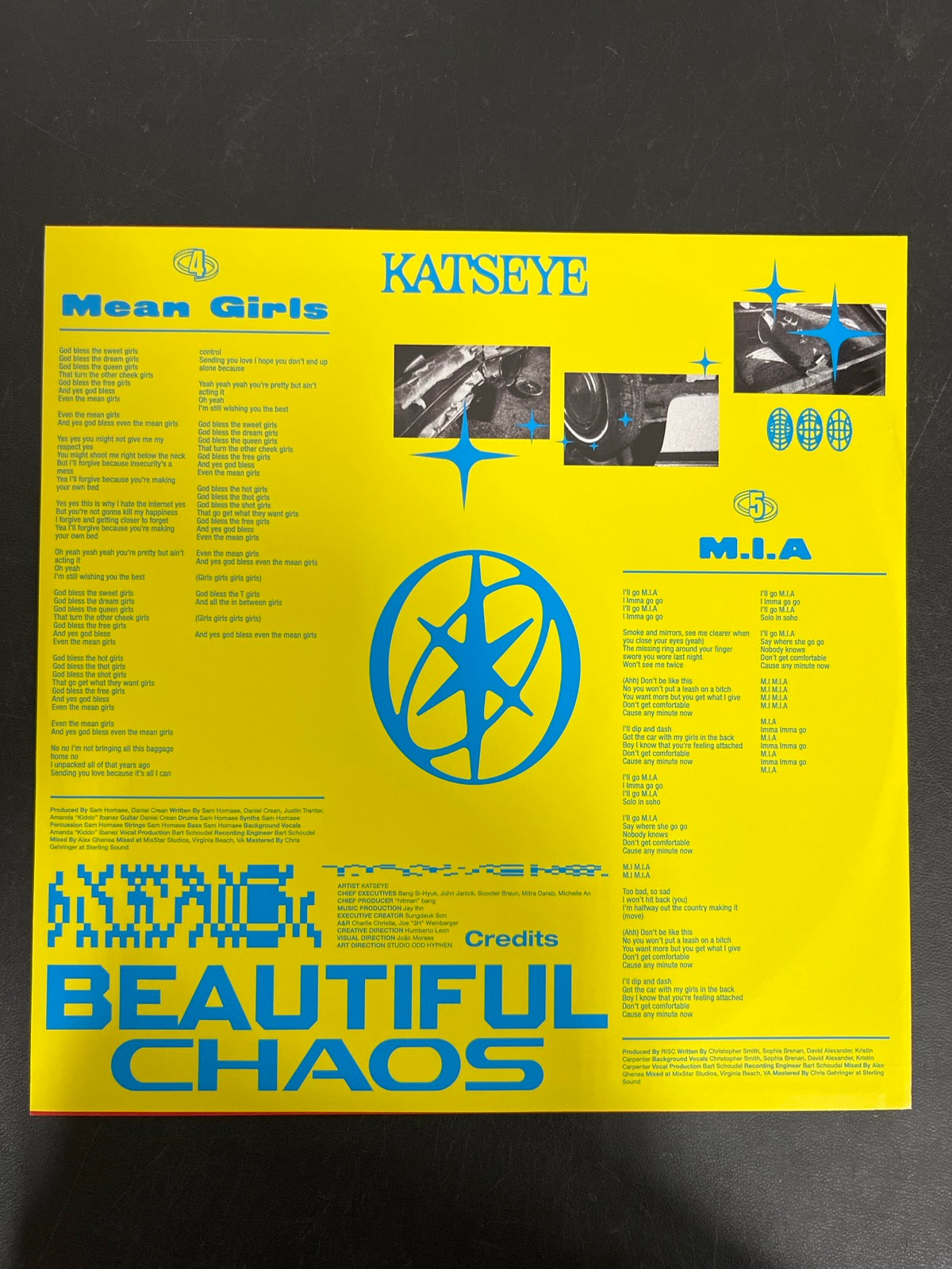 SLEEVE_1B - KATSEYE - BEAUTIFUL CHAOS MisPrint Red Vinyl USED NOT TESTED