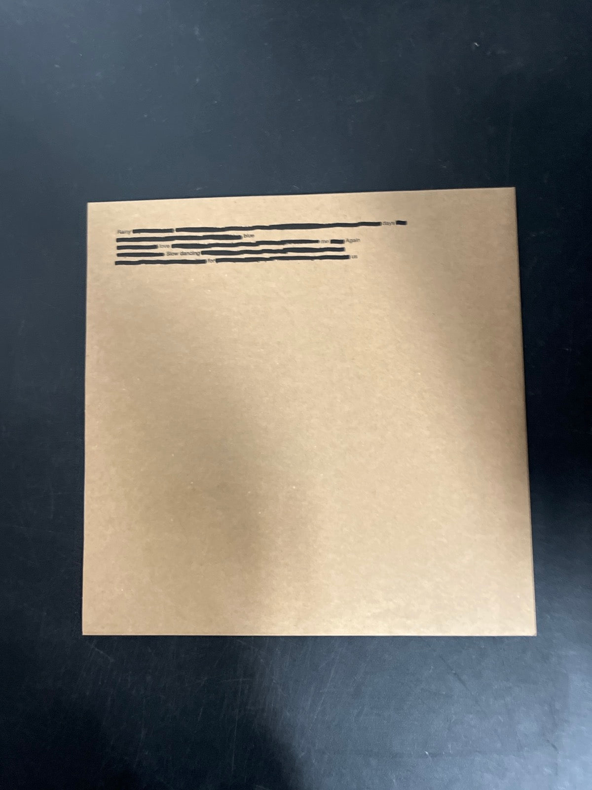 SLEEVE_1B - V (BTS) - Layover LE Gray Vinyl USED NOT TESTED