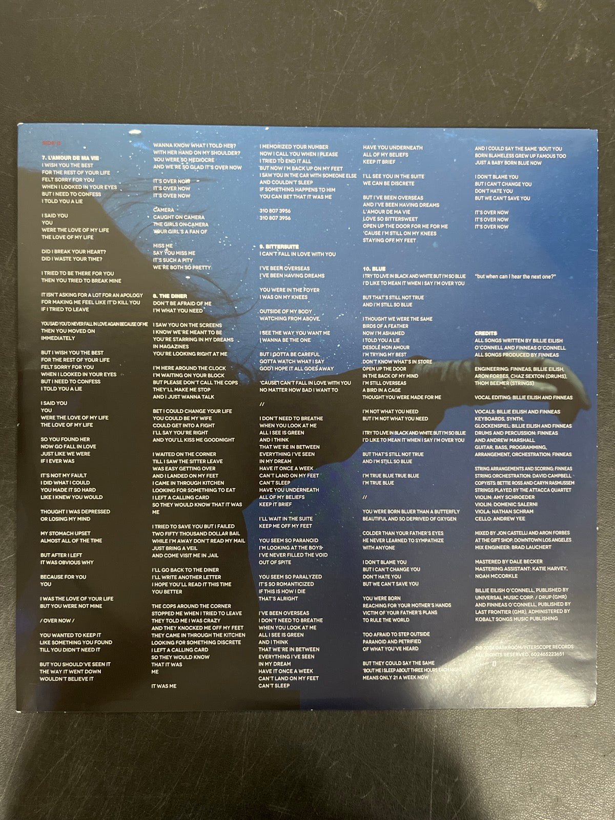 SLEEVE_1B - Billie Eilish - Hit Me Hard And Soft LE Yellow Vinyl USED NOT TESTED