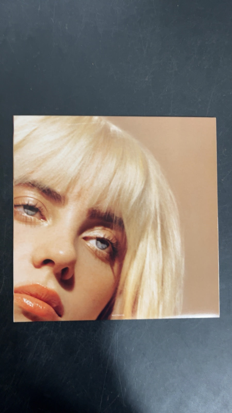 SLEEVE_1B - Billie Eilish - Happier Than Ever LE Light Blue Etched Vinyl USED NOT TESTED