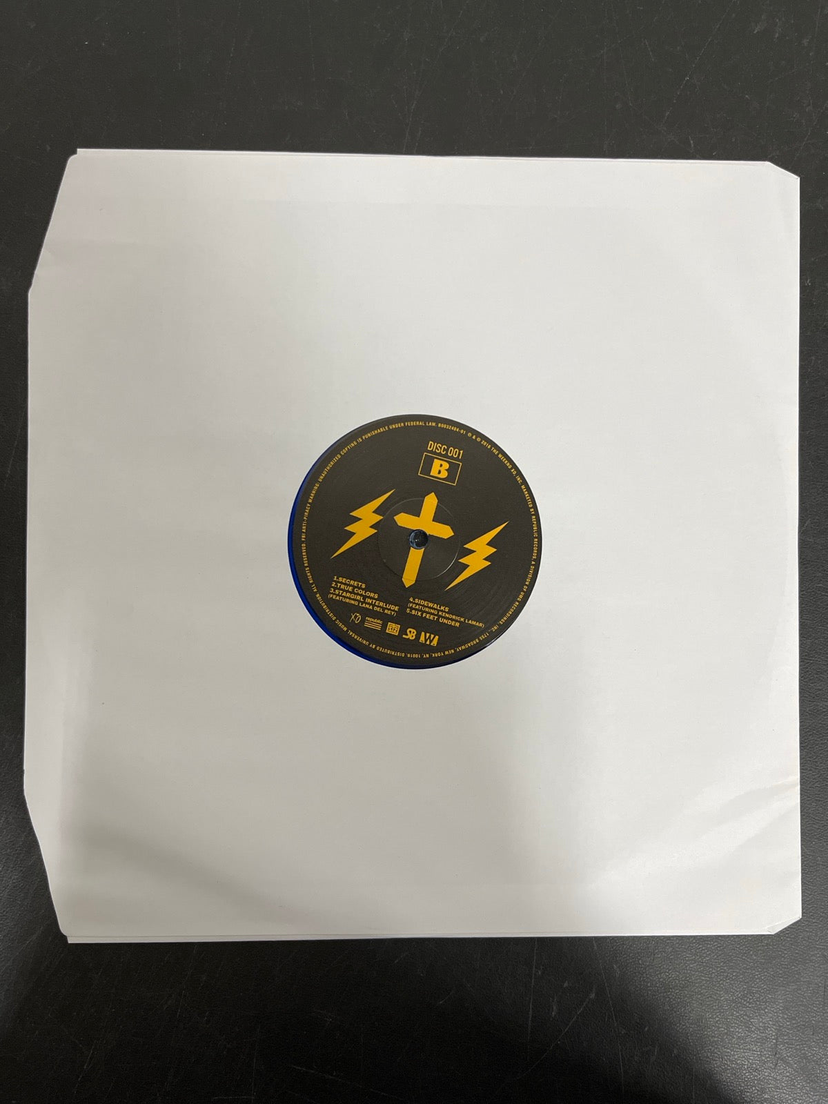 SLEEVE_1B - The Weeknd - Starboy LE Blue Vinyl USED NOT TESTED