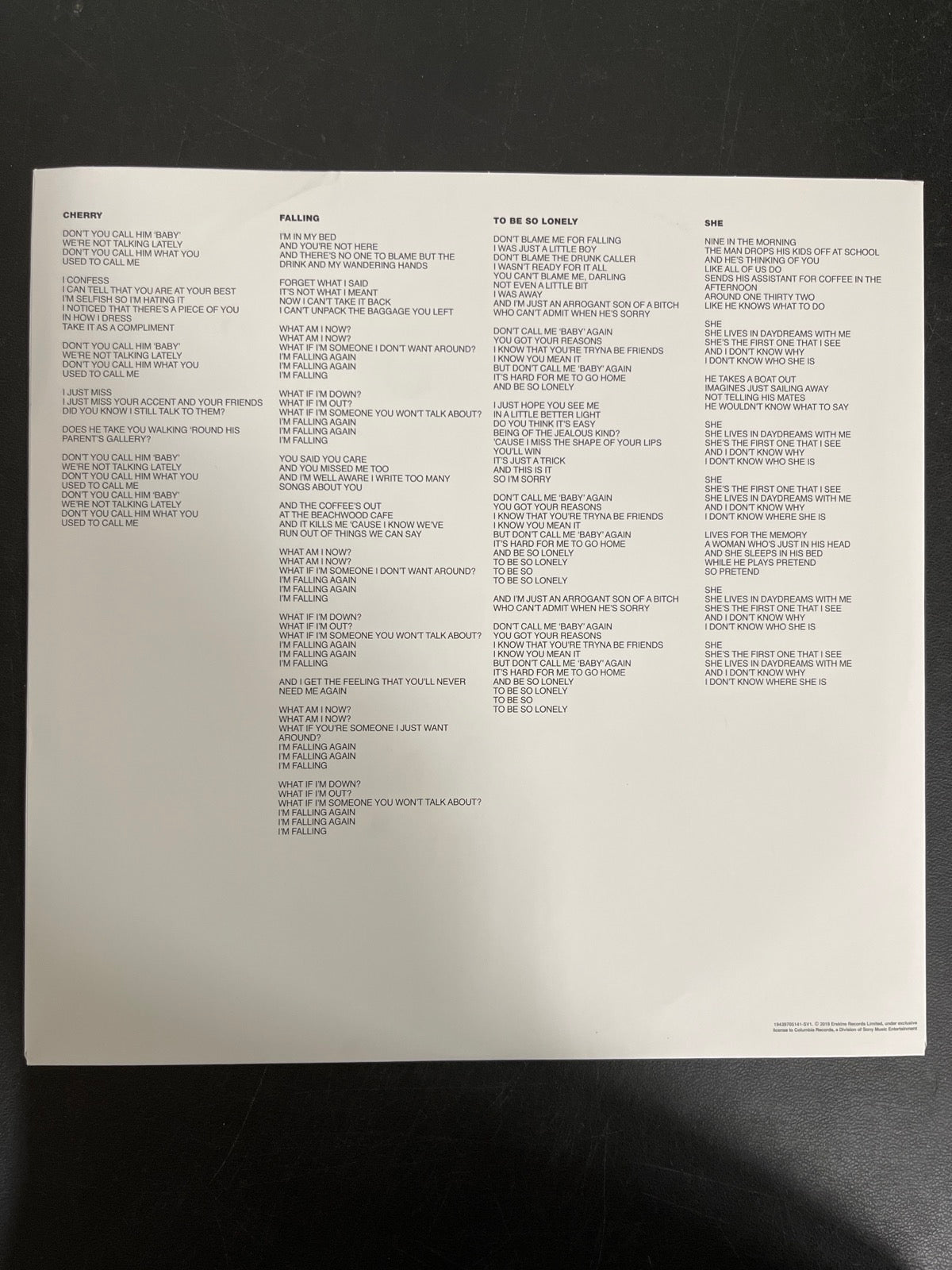 SLEEVE_1B - Harry Styles - Fine Line LE Black & White Vinyl USED NOT TESTED