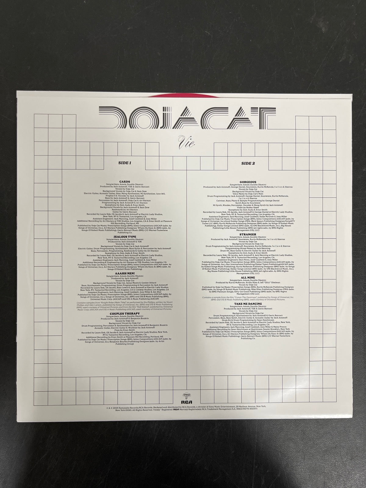 SLEEVE_1B - Doja Cat - Vie LE Magenta Vinyl USED NOT TESTED